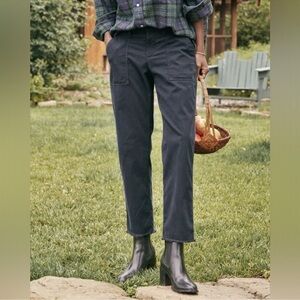 Frank & Eileen Blackrock Utility Pant Trouser in Washed Black Size 4